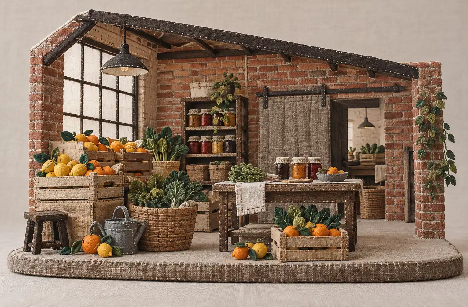 Illustration of specialty markets and their working space
